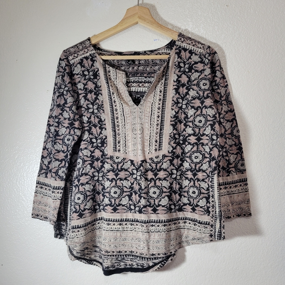 Lucky Brand Floral Print Pullover Blouse